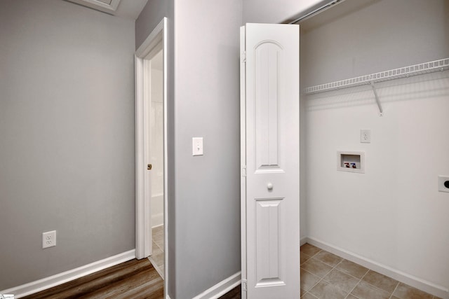 laundry room featuring electric dryer hookup and hookup for a washing machine