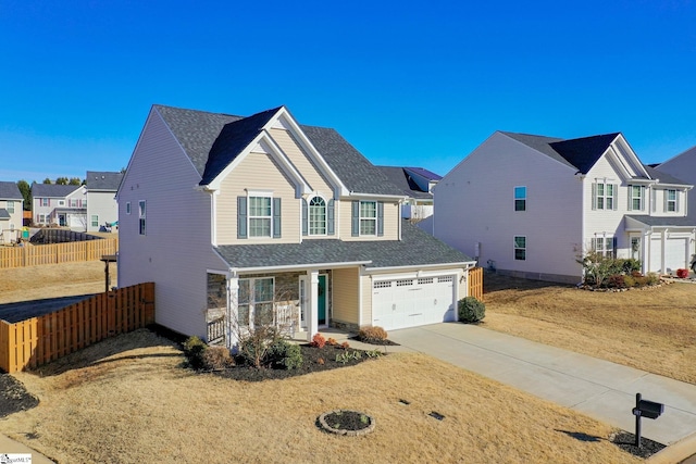 front facade featuring a garage