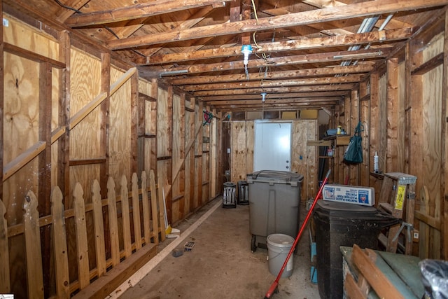 basement featuring washer / dryer