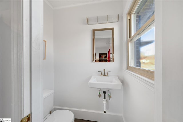 bathroom featuring toilet and sink