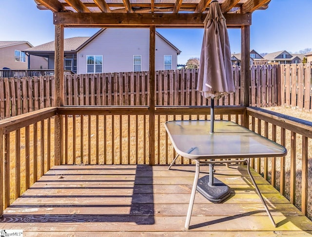 view of wooden terrace