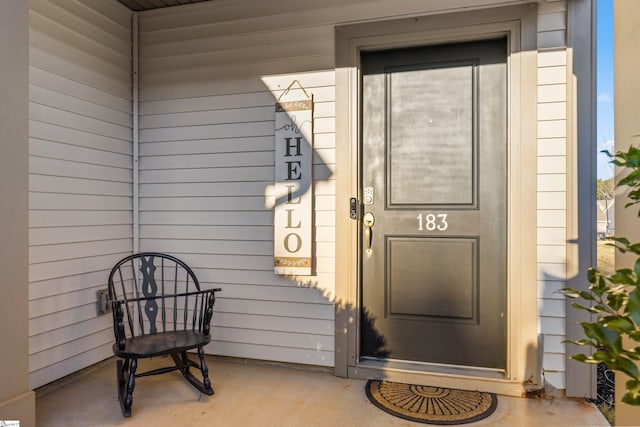 view of doorway to property