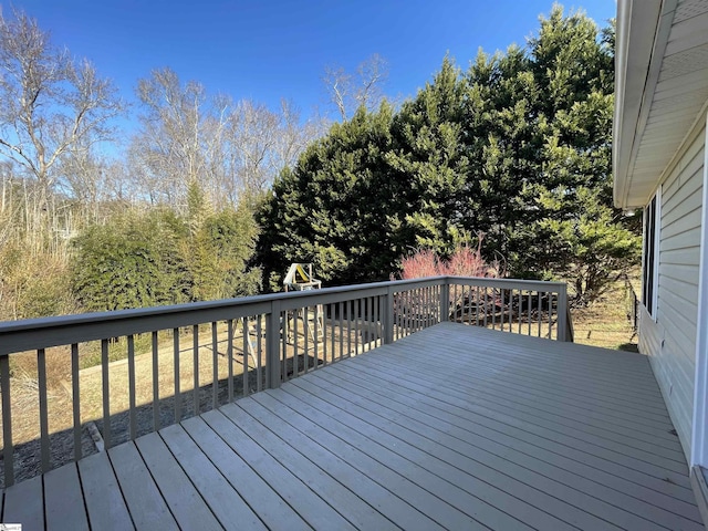 view of wooden deck