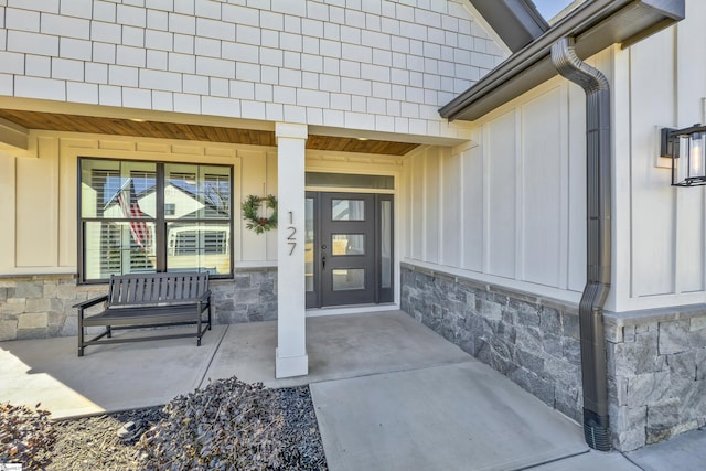 view of doorway to property