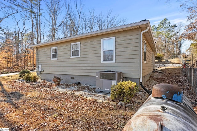 view of property exterior featuring cooling unit