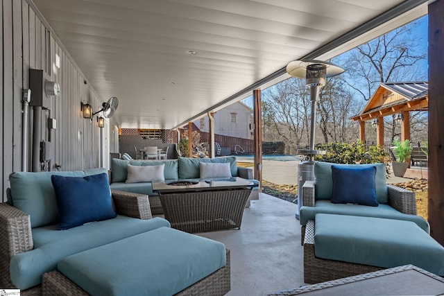 view of patio with outdoor lounge area