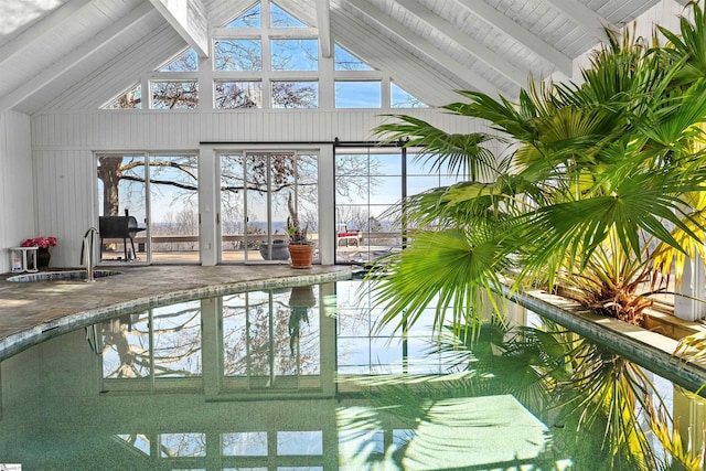 view of pool featuring sink