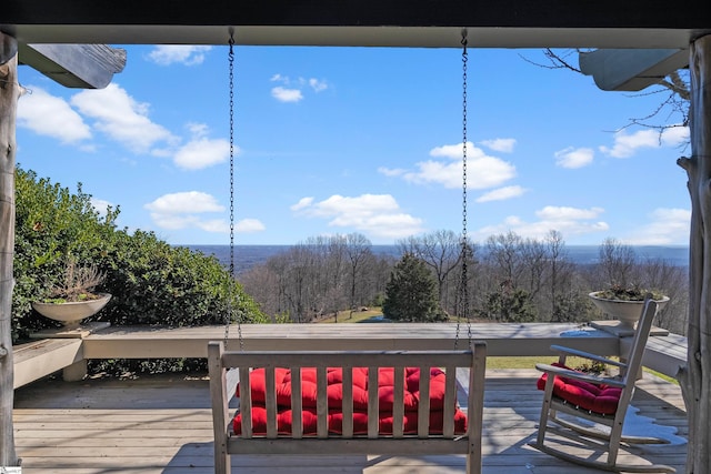 view of wooden terrace