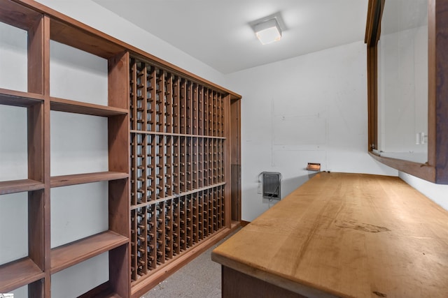 view of wine cellar