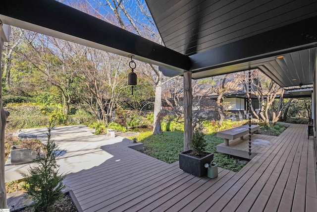 view of wooden deck