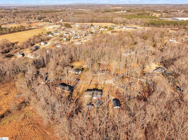 drone / aerial view with a rural view