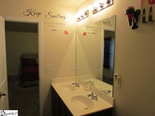 bathroom with vanity