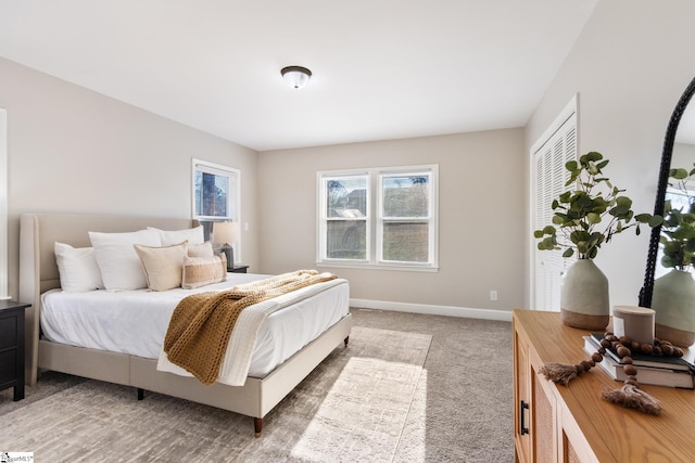 bedroom featuring carpet