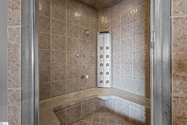 bathroom with a shower