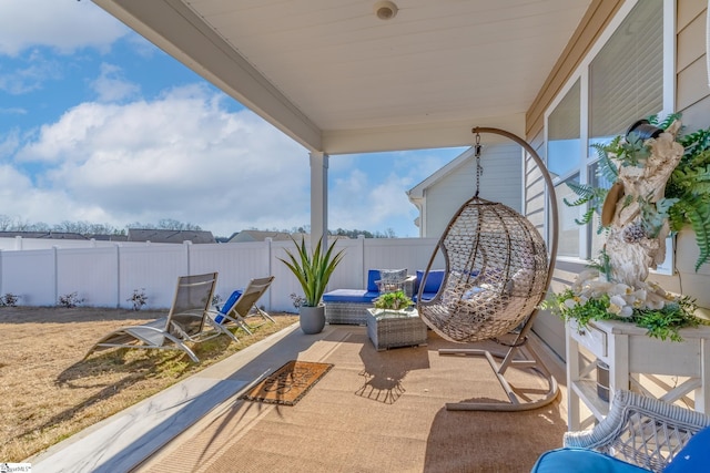 view of patio / terrace with an outdoor living space