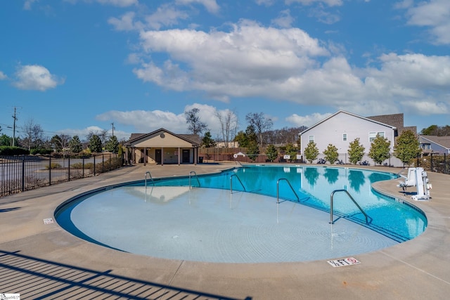 view of pool with a patio area