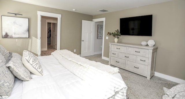 view of carpeted bedroom