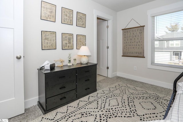 view of carpeted bedroom