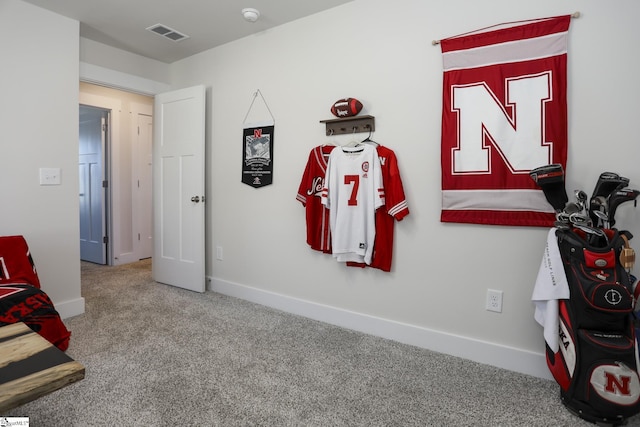 view of carpeted bedroom