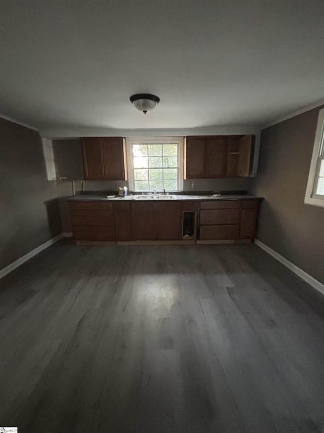 kitchen with hardwood / wood-style flooring