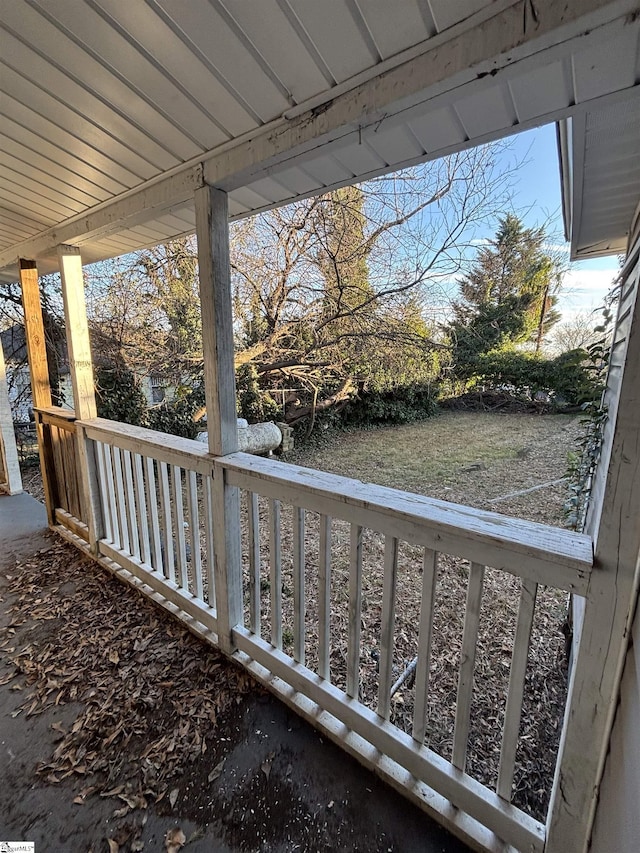 exterior space with covered porch