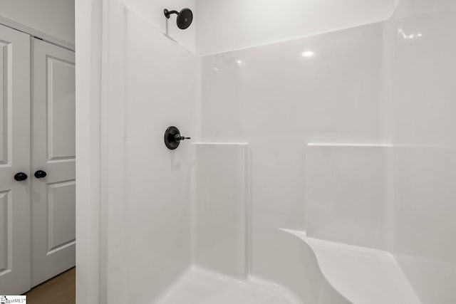 bathroom with a shower