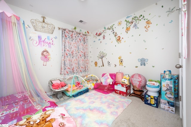 playroom with carpet floors