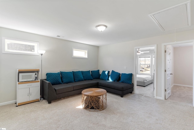 view of carpeted living room