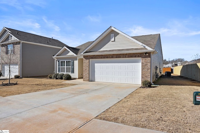 ranch-style home with a garage