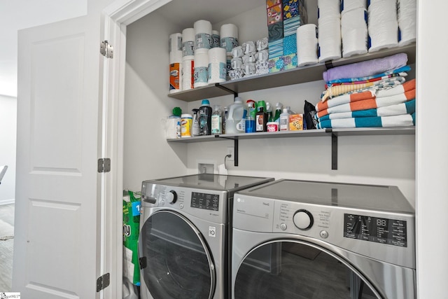 laundry area with washer and clothes dryer