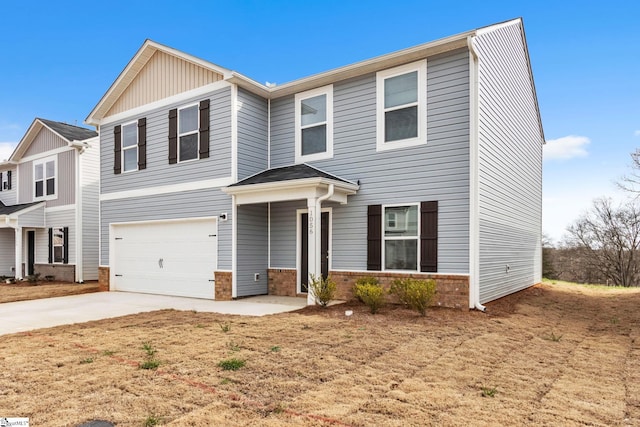 view of front of house featuring a garage