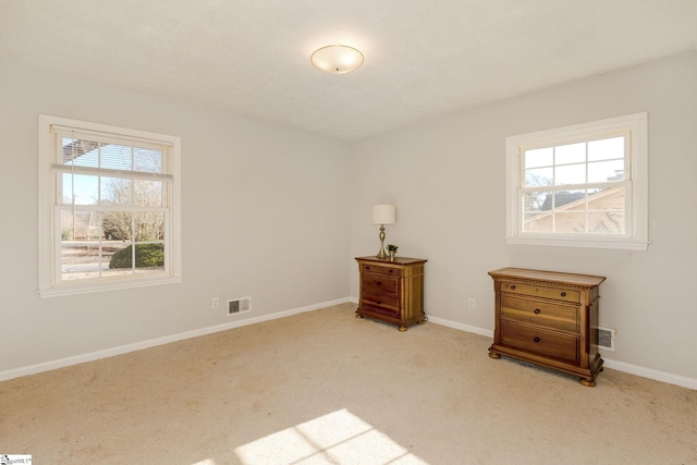 carpeted bedroom with multiple windows