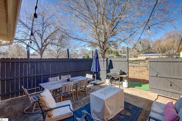 view of patio / terrace featuring area for grilling