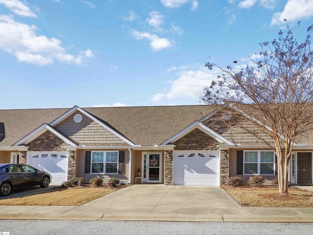 ranch-style house featuring a garage