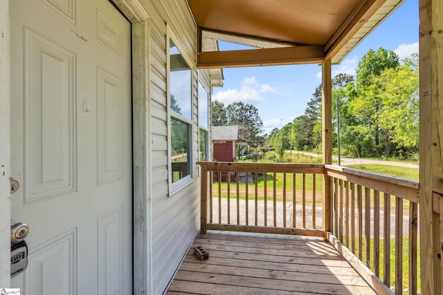 wooden deck with a porch