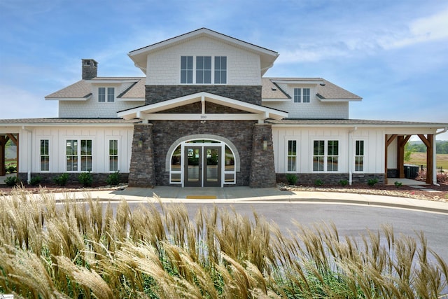 exterior space with french doors