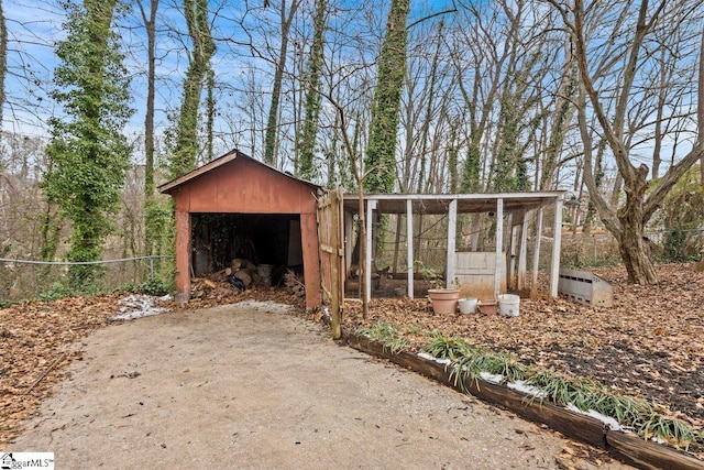 view of outbuilding