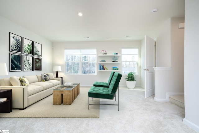 view of carpeted living room