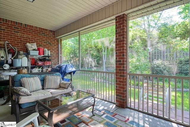 view of sunroom