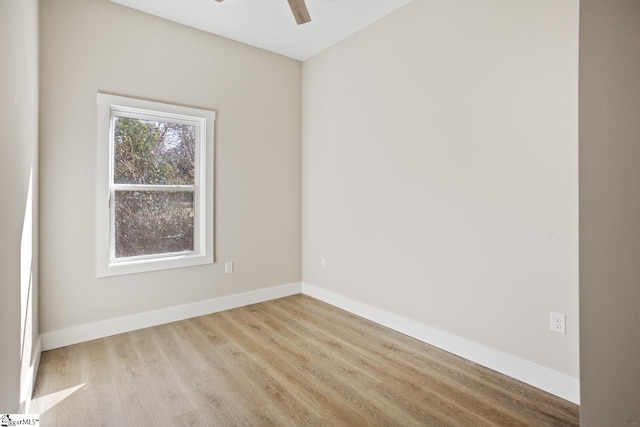 empty room featuring light hardwood / wood-style flooring