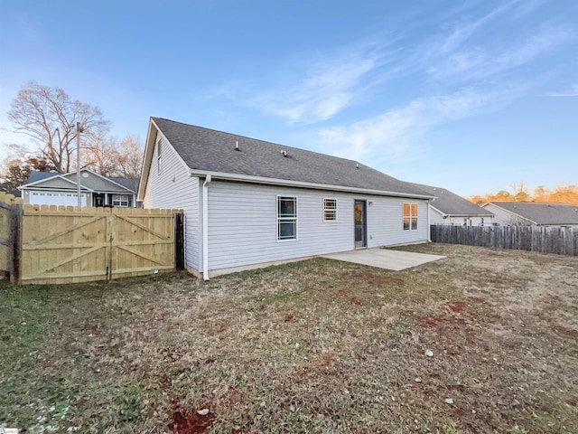 rear view of house with a patio area