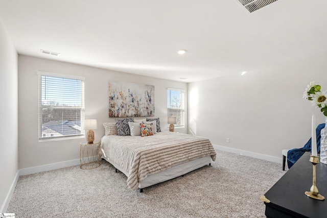 bedroom featuring carpet