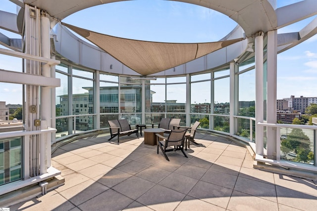 sunroom featuring plenty of natural light