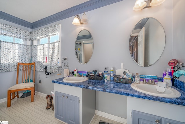 bathroom featuring vanity