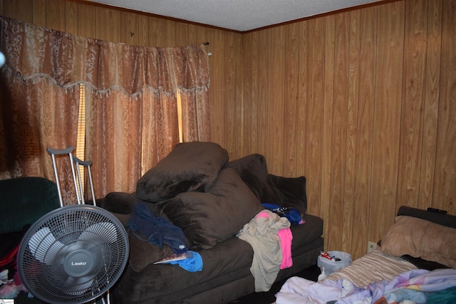 interior space with wood walls