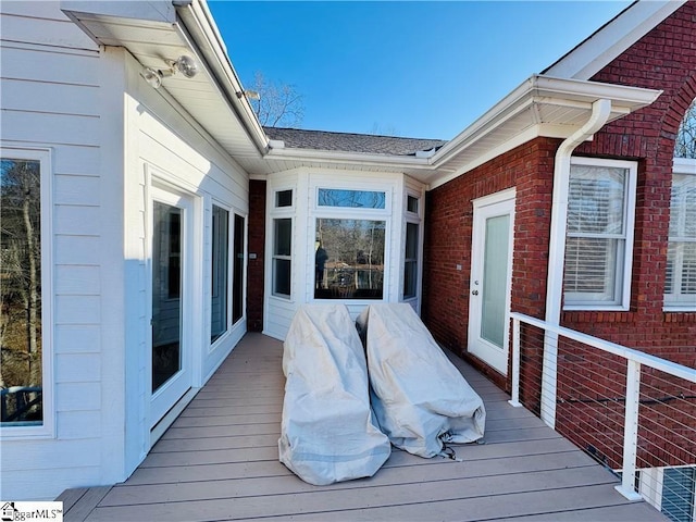 view of wooden deck