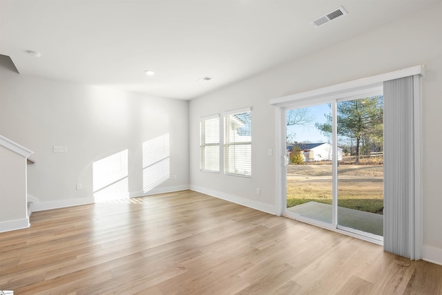 interior space featuring light hardwood / wood-style flooring