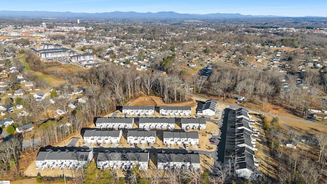 aerial view featuring a mountain view