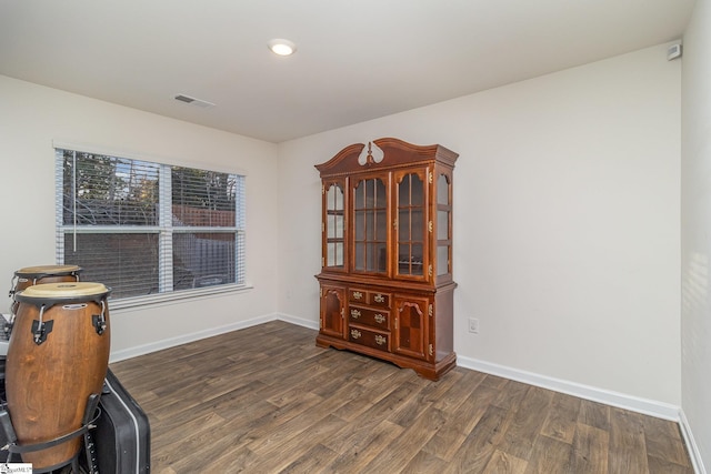 interior space featuring dark hardwood / wood-style floors