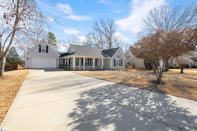 view of front facade with a garage